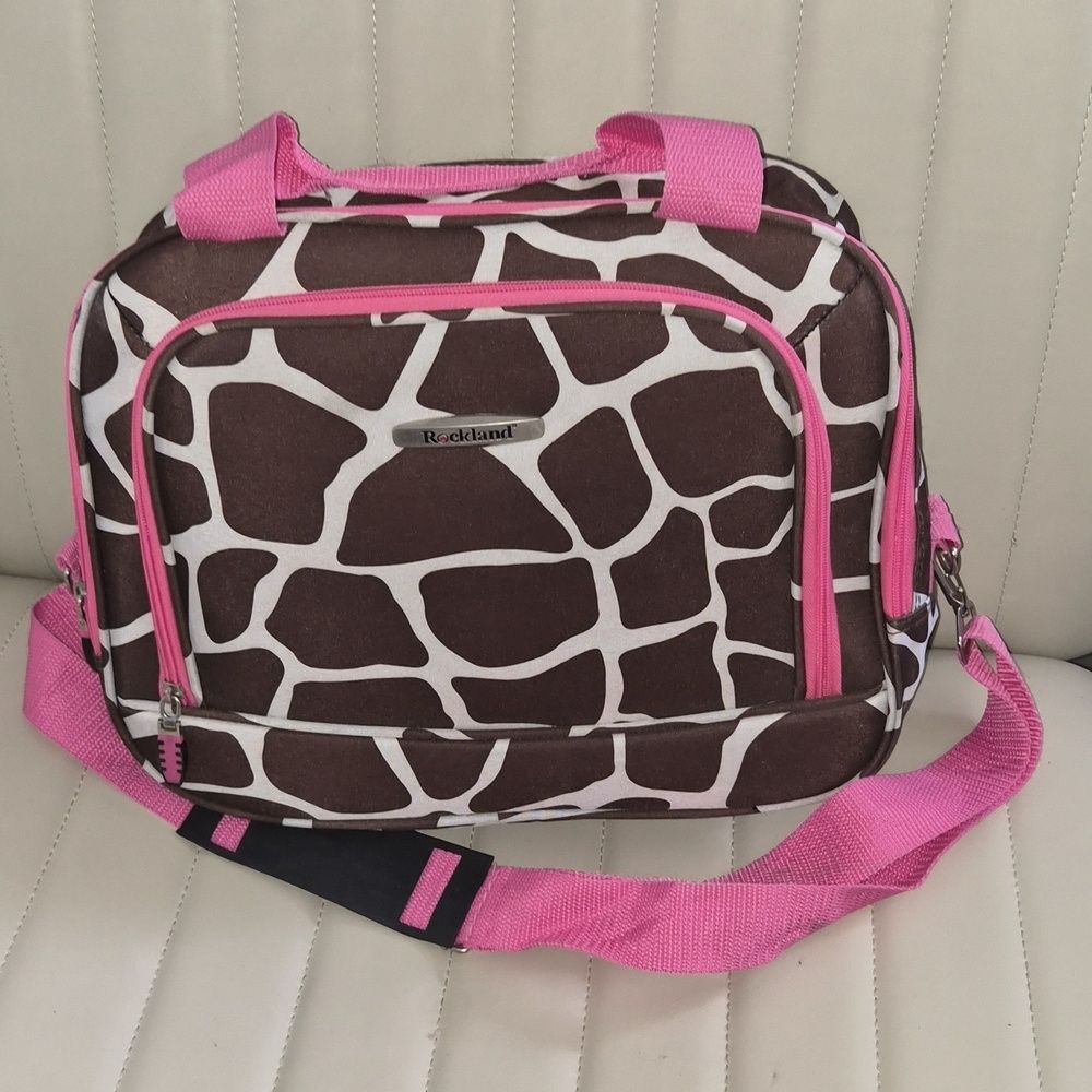 No-brand Women's Pink and Brown Bag